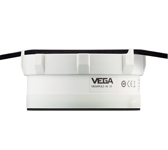 F-VEGAPULS-Air-23-S VEGA VEGAPULS Air 23 wireless radar level sensor on Xontrols with a white housing and mounting bracket for remote tank level monitoring