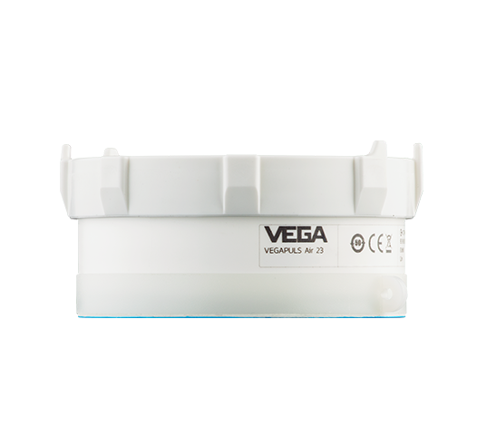 F-VEGAPULS-Air-23-T VEGA VEGAPULS Air 23 wireless radar level sensor on Xontrols with a white housing and mounting bracket for remote tank level monitoring