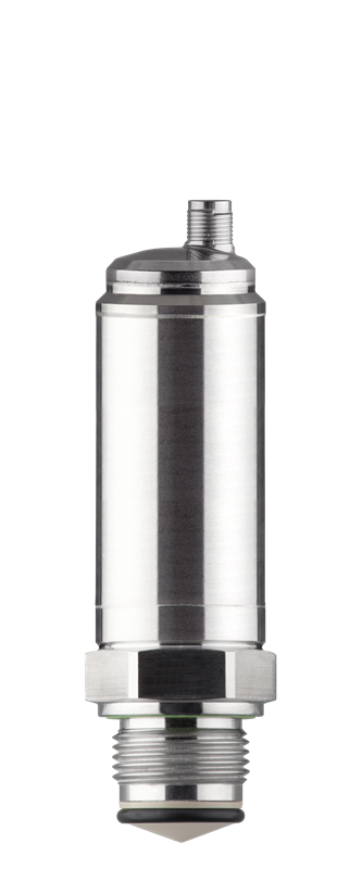 F-VEGAPULS42-hygienic VEGA VEGAPULS 42 compact radar level sensor on Xontrols with a stainless steel body, green status LED ring, and threaded process connection for continuous level measurement.